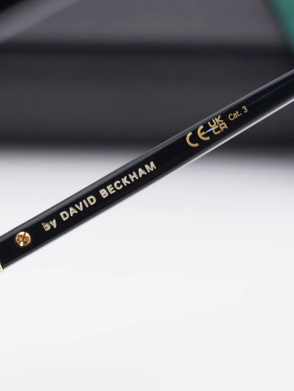 David Beckham DB 1129/S 0RHL IR Geometric Sunglasses - Gold / Grey